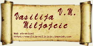 Vasilija Miljojčić vizit kartica